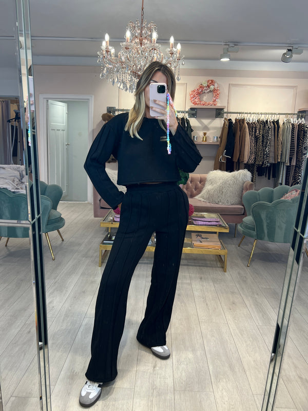 THEA CROPPED TRACKSUIT BLACK