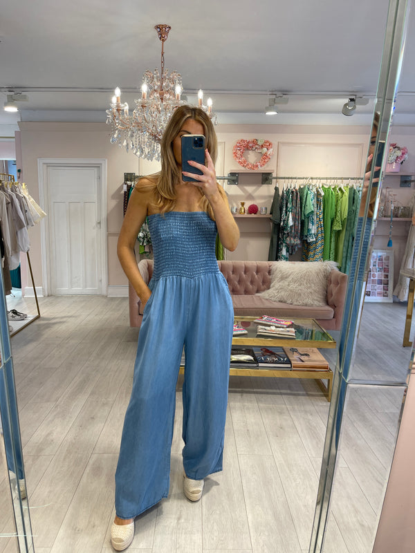 MARGOT CHAMBRAY JUMPSUIT AND TOP SET