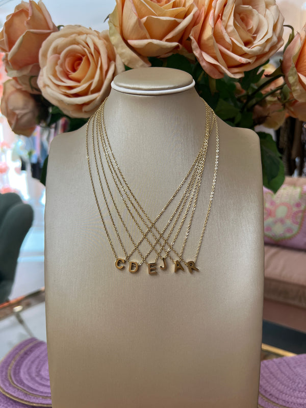 DAINTY INITIAL GOLD NECKLACE
