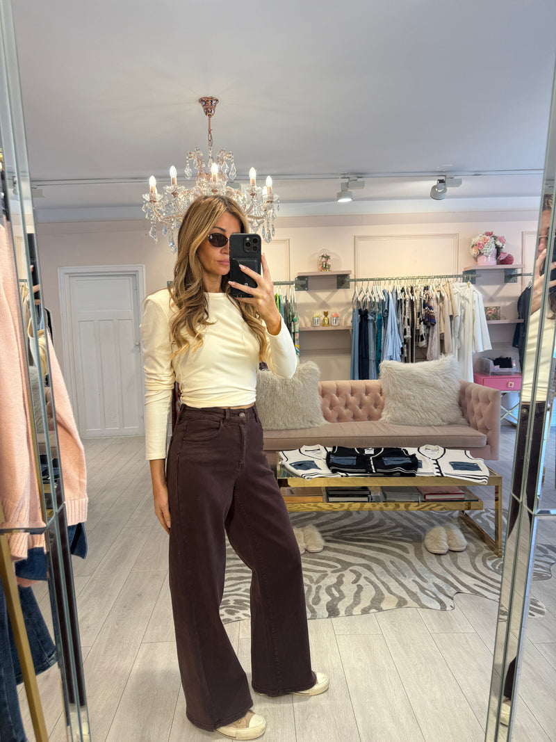 LAULA DAD FIT BROWN JEAN