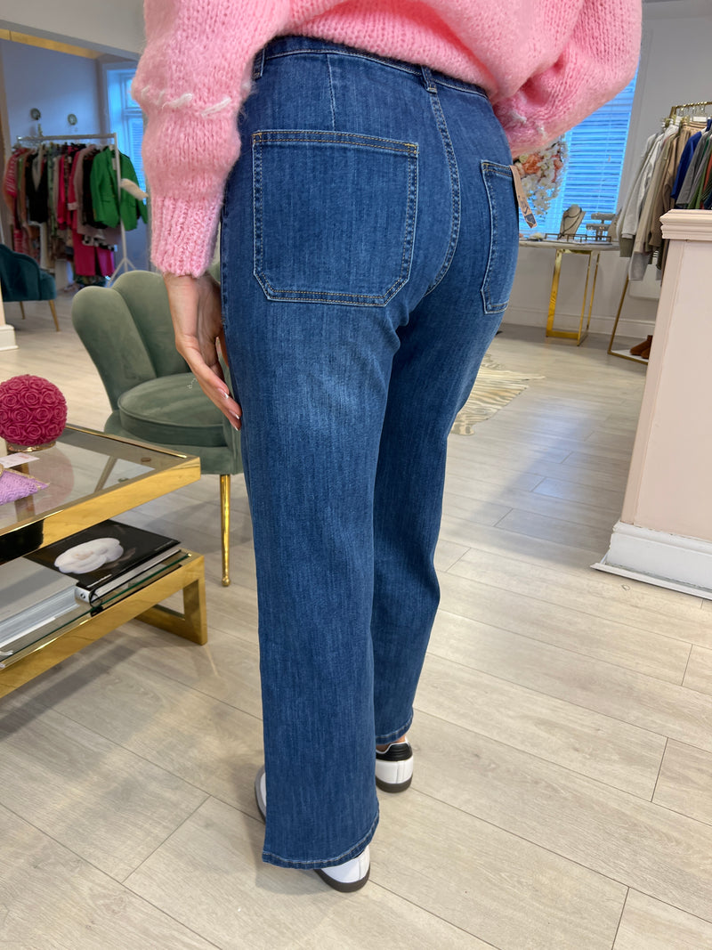 DENIM WIDE LEG JEANS