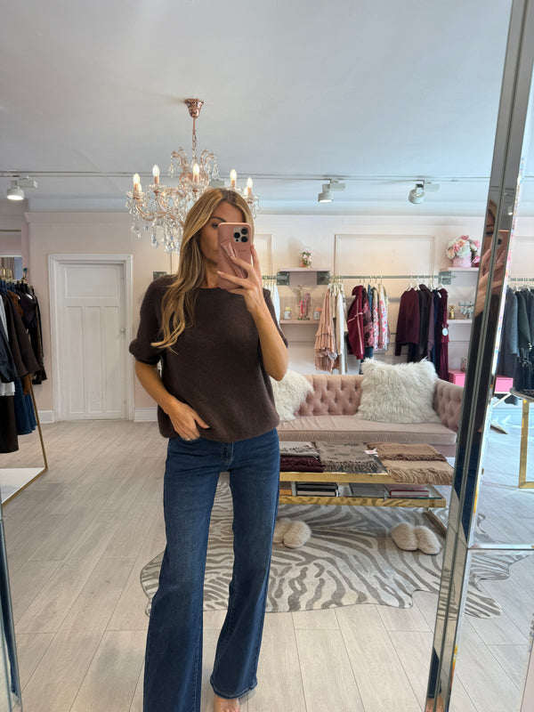 MARTIA SHORT SLEEVE JUMPER BROWN