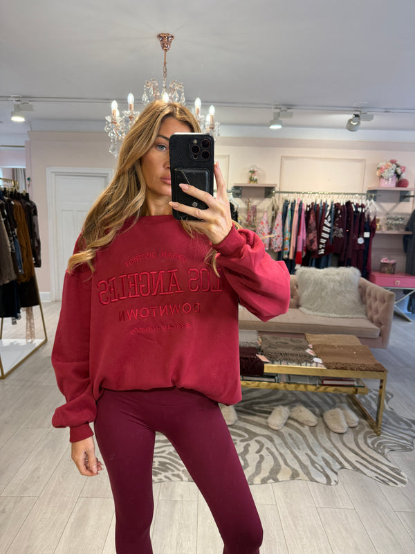 LOS ANGELES SWEATSHIRT BERRY