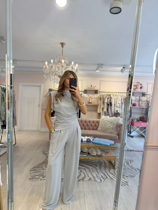 ALANA TOP & TROUSER SET GREY