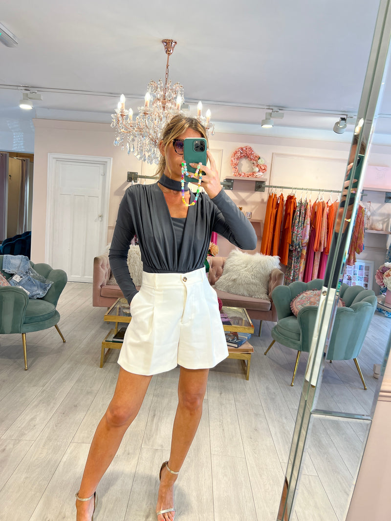 RAYA GREY BODYSUIT