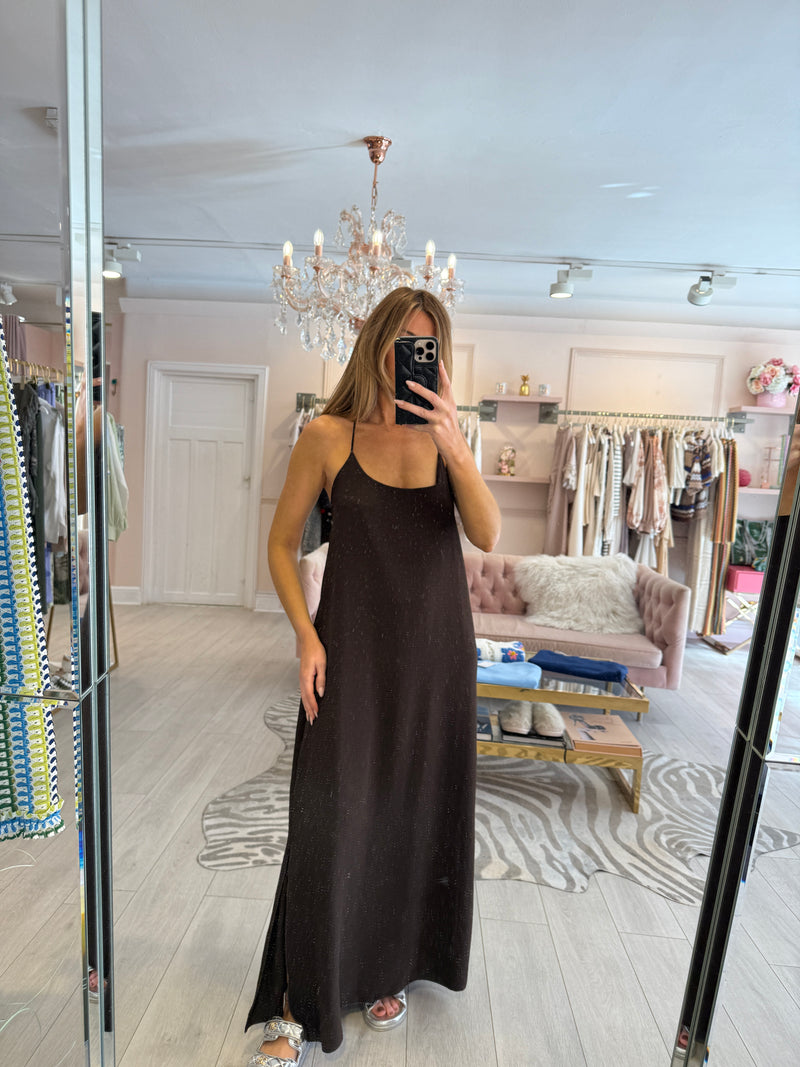 MATILDE CAMI DRESS BROWN