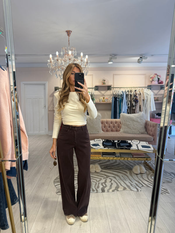 LAULA DAD FIT BROWN JEAN