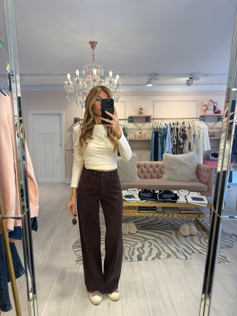 LAULA DAD FIT BROWN JEAN