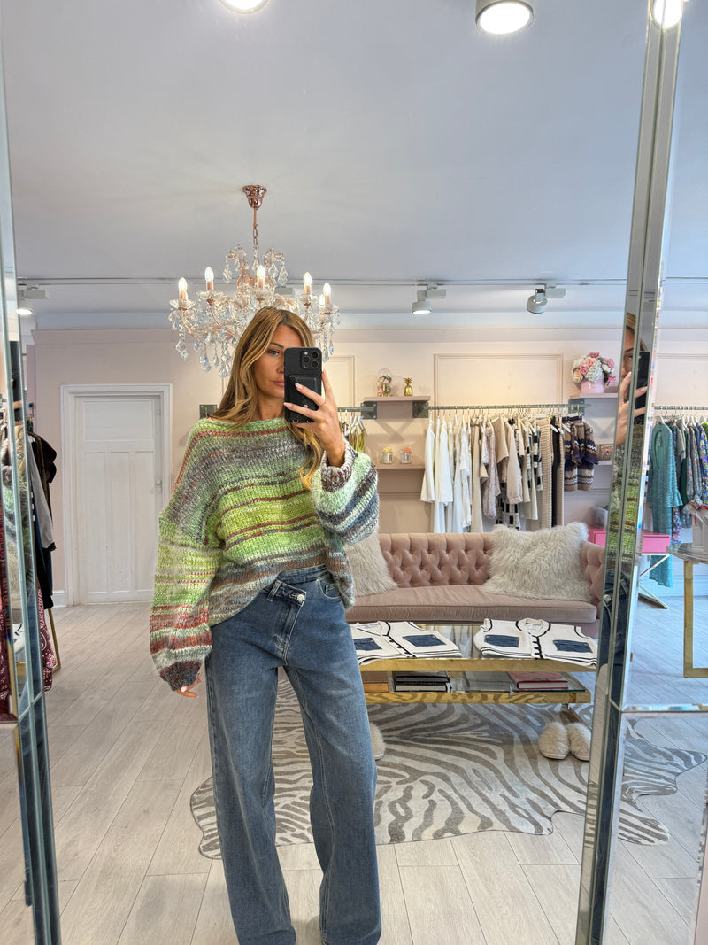 RIO STRIPE KNITWEAR GREEN