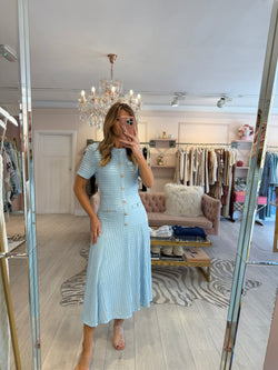 JUDY SWING MIDI DRESS BLUE