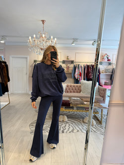 JERSEY FLARE LEGGING NAVY