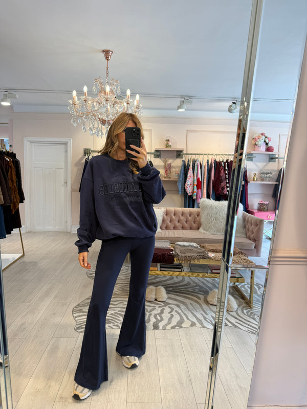 JERSEY FLARE LEGGING NAVY