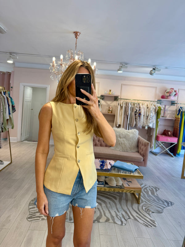 ROMY TAILORED BUTTON WAISCOAT