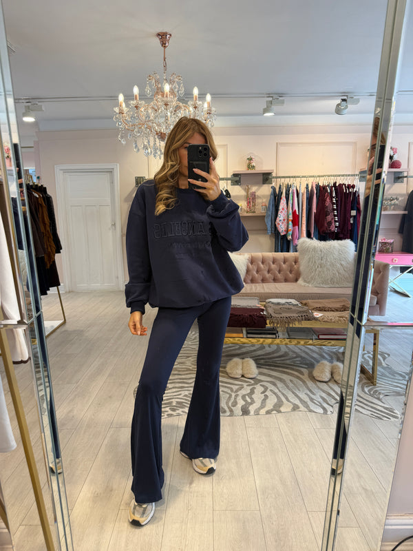 JERSEY FLARE LEGGING NAVY
