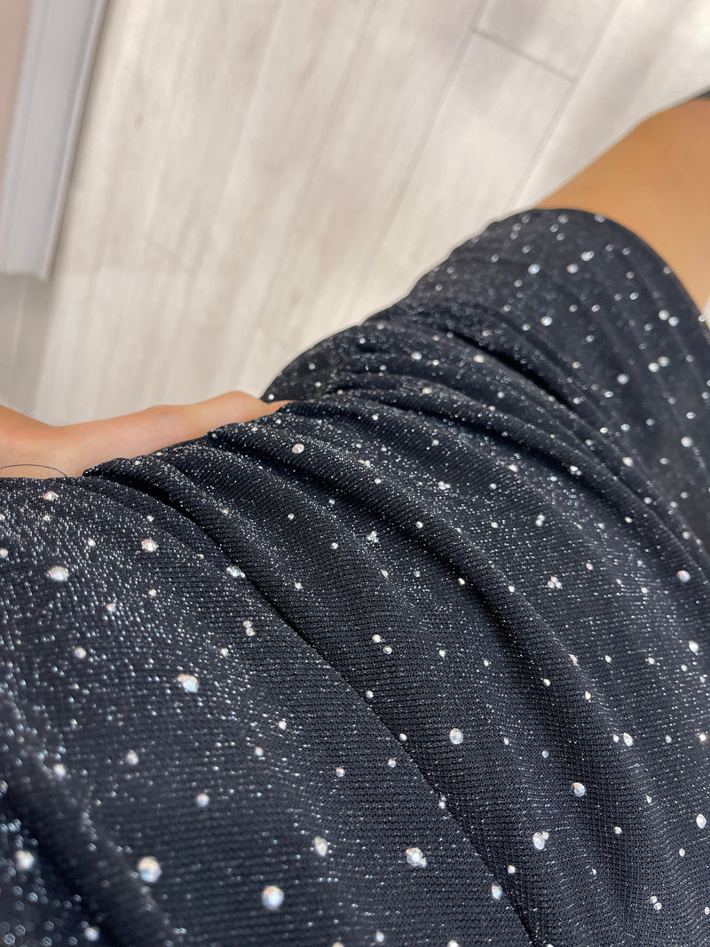 ASTRA ONE SHOULDER SPARKLE MINI DRESS