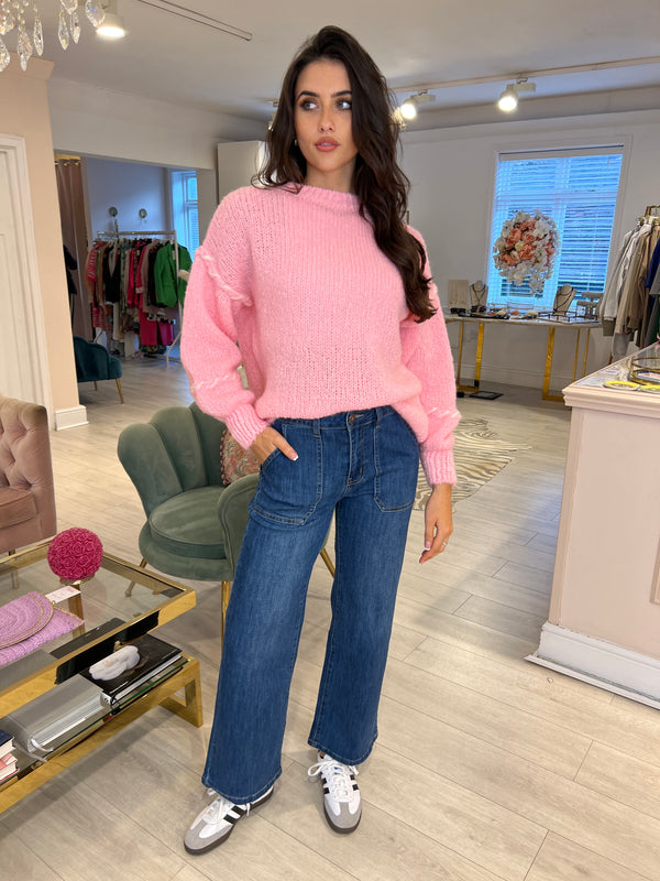 DENIM WIDE LEG JEANS