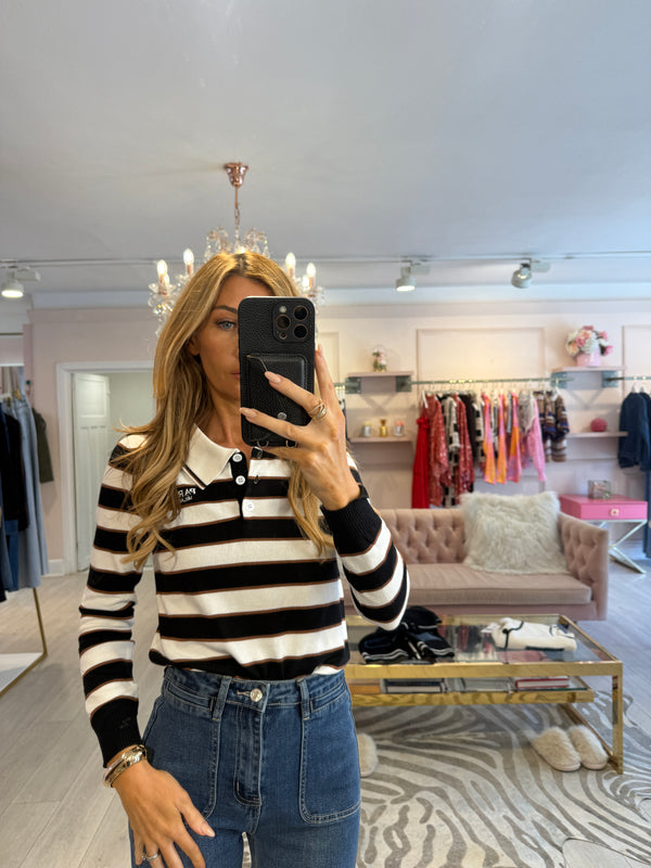 PARIS MILANO FINE KNIT TOP MONOCHROME