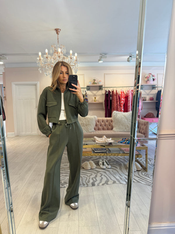 HALLIE JACKET & TRS TRACKSUIT KHAKI