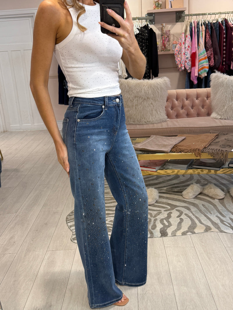 KATE DIAMANTE JEANS BLUE