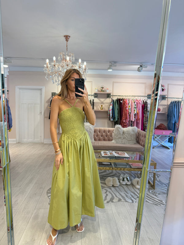 FRANKIE GREEN MIDI DRESS