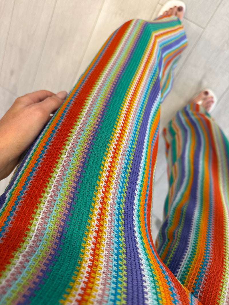 GIGI STRIPE MULTI KNIT TOP & TRS SET
