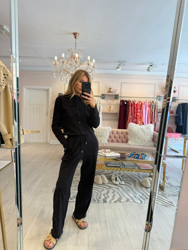 MOLLY RIBBED SET BLACK