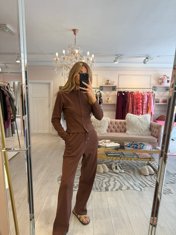 MOLLY RIBBED SET BROWN MARL