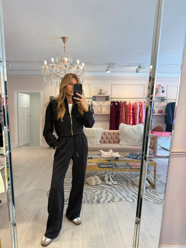 HALLIE JACKET & TRS TRACKSUIT BLACK