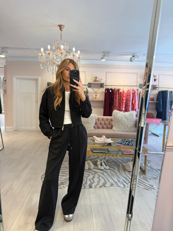HALLIE JACKET & TRS TRACKSUIT BLACK
