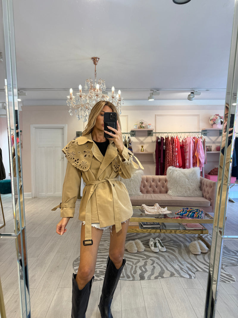 ISABEL COLLARED TRENCH JACKET