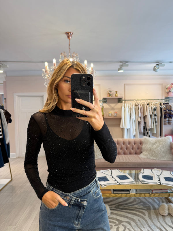 CARA STUD MESH BODYSUIT BLACK 25