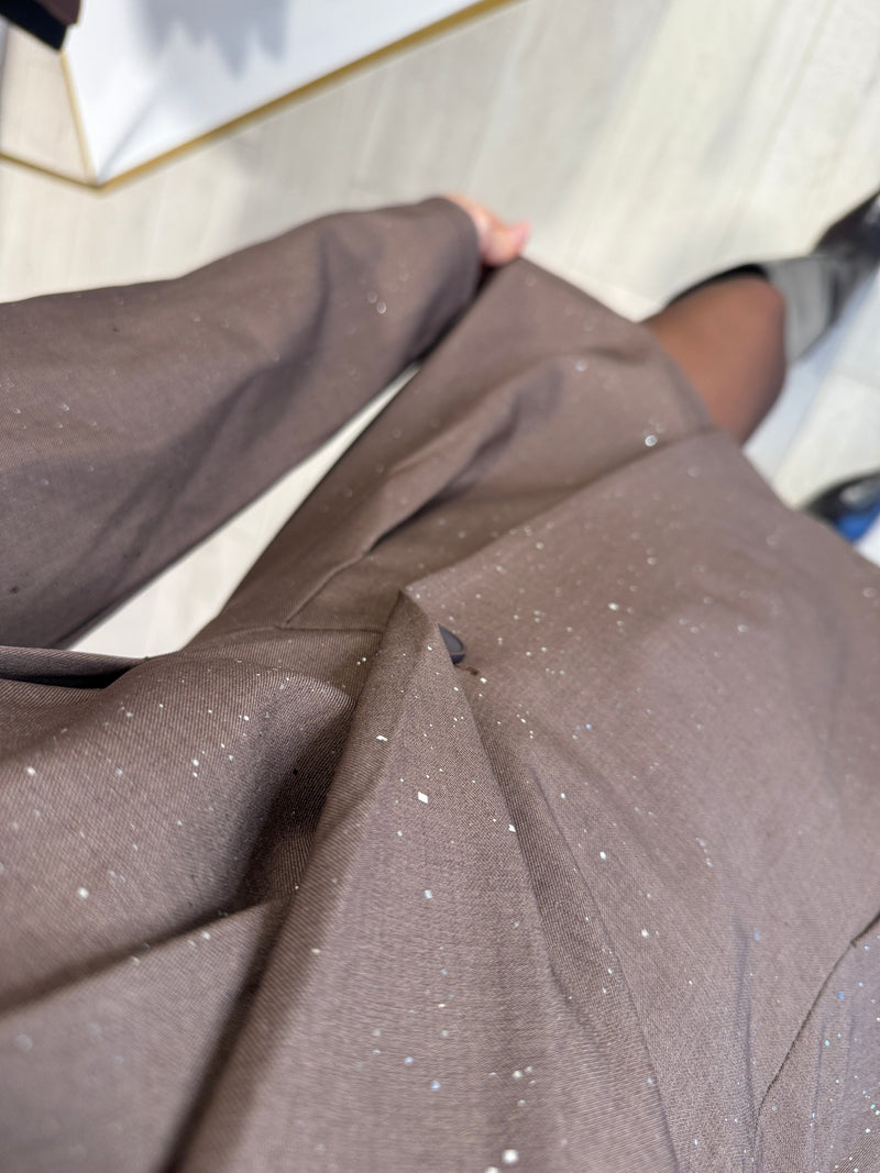 AMELIE BLAZER PLAYSUIT BROWN