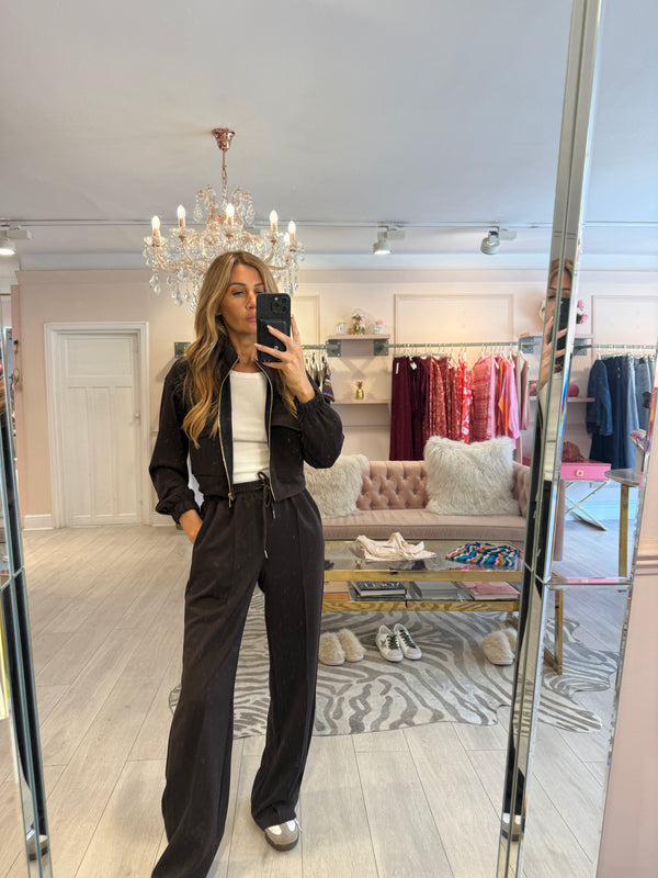 HALLIE JACKET & TRS TRACKSUIT BROWN