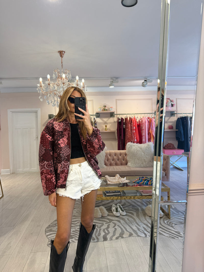 PALOMA PAISLEY BOMBER JACKET