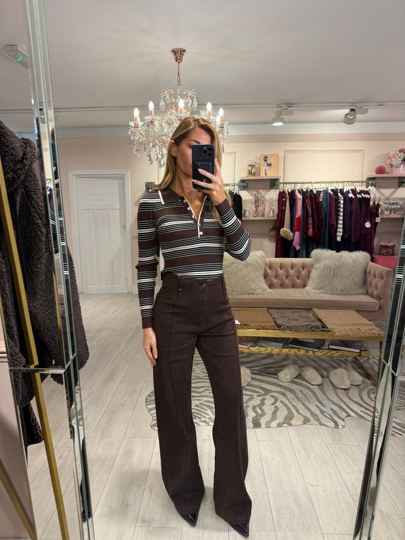 MICHELLE SEAM JEANS BROWN