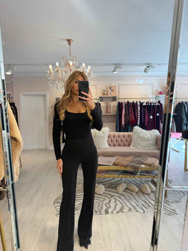 YAZ STRETCH FLARE TROUSER BLACK