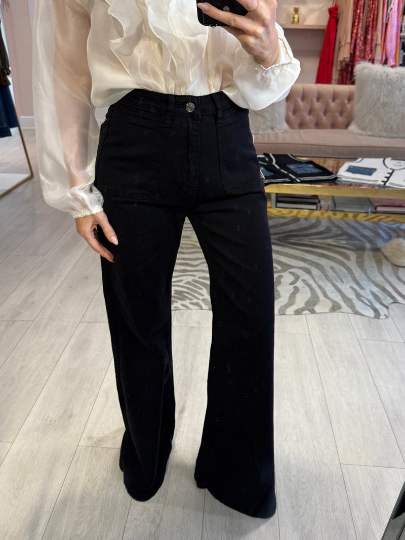 VERITY FRONT POCKET JEANS BLACK