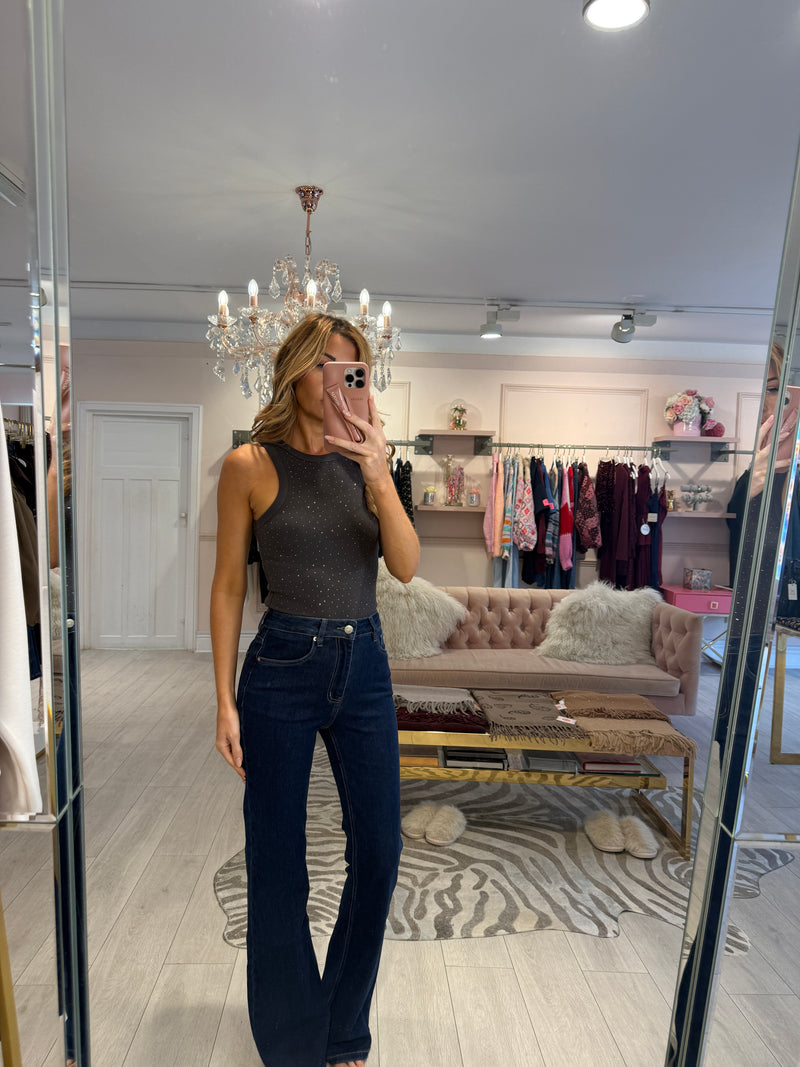 EMMY DIAMANTE RACER BACK VEST GREY