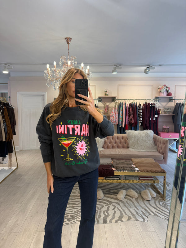 DIRTY MARTINI SWEATCHIRT GREY ACID WASH