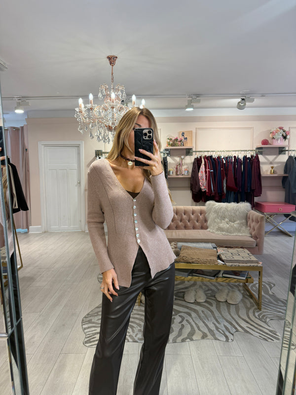 CAMILLA KNITTED CARDIGAN CAMEL