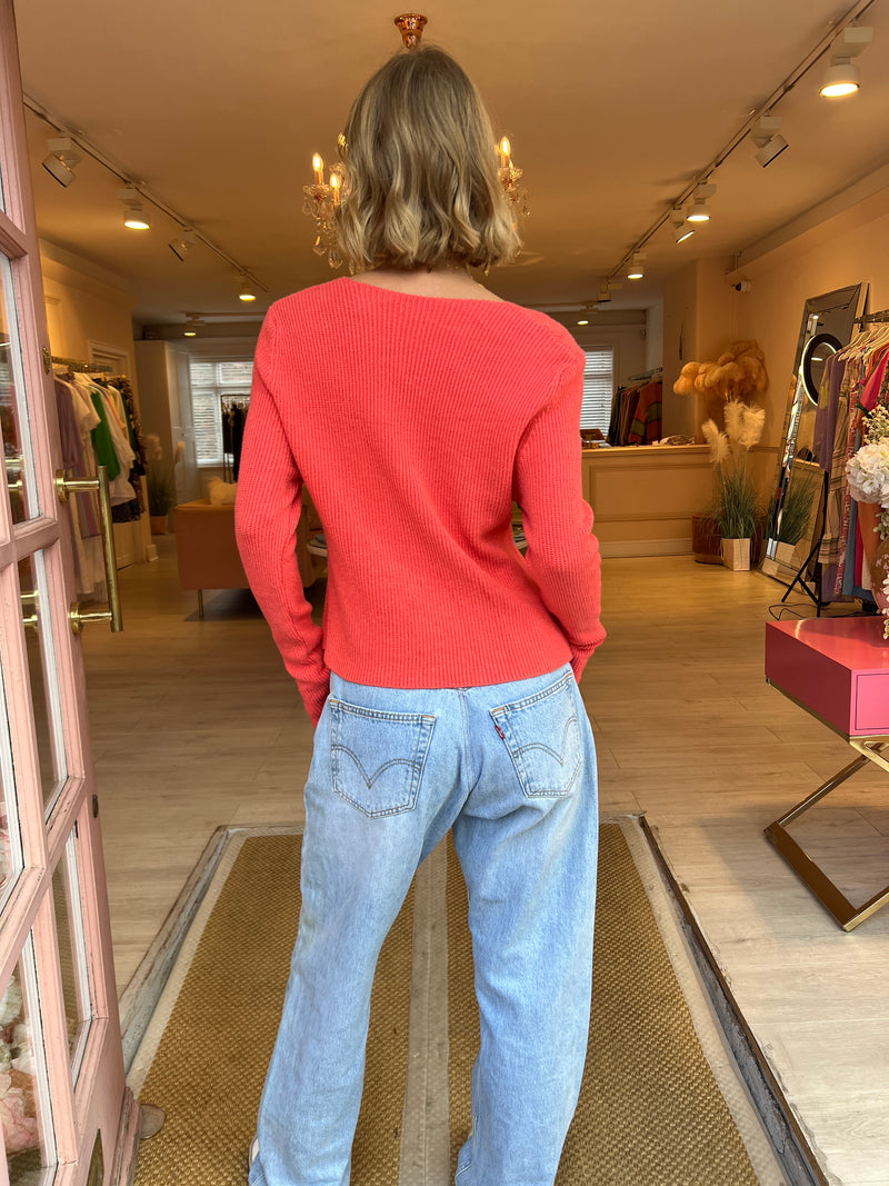 CAMILLA CORAL KNITTED CARDIGAN