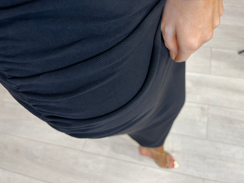 ESME LONG SLEEVED MAXI DRESS BLACK