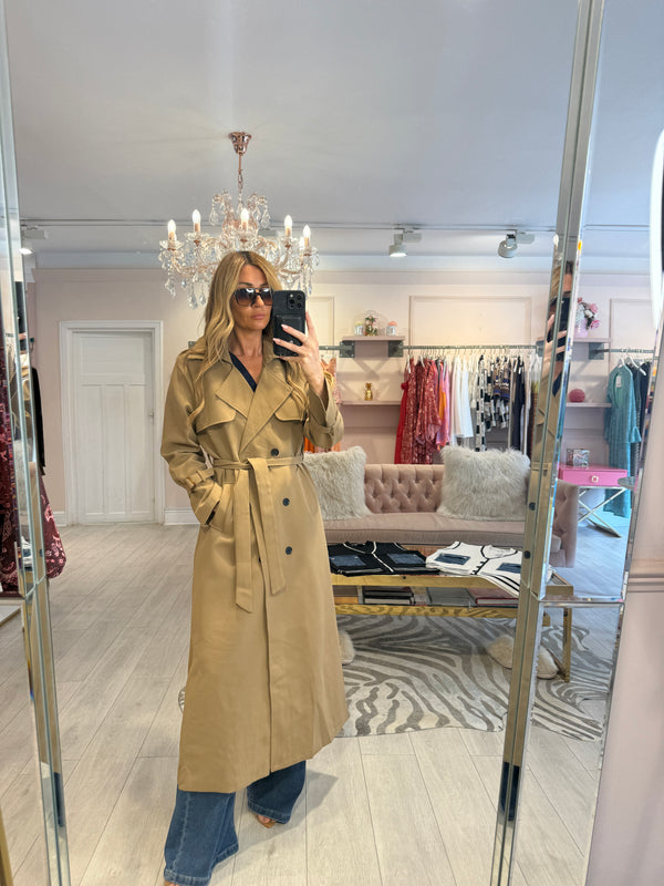 KASIA DOUBLE BREASTED TRENCH CAMEL