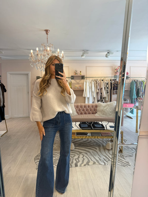 ERIN DROP SLEEVE JUMPER LIGHT STONE