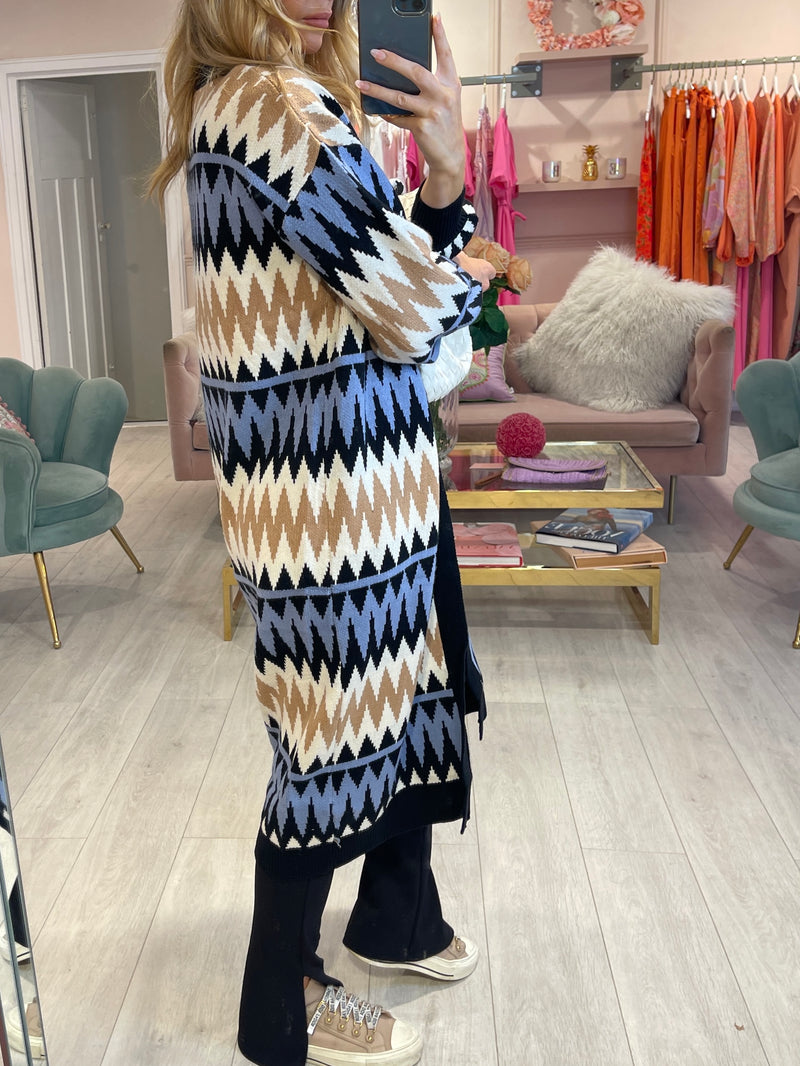 WHITNEY CHEVRON CARDIGAN
