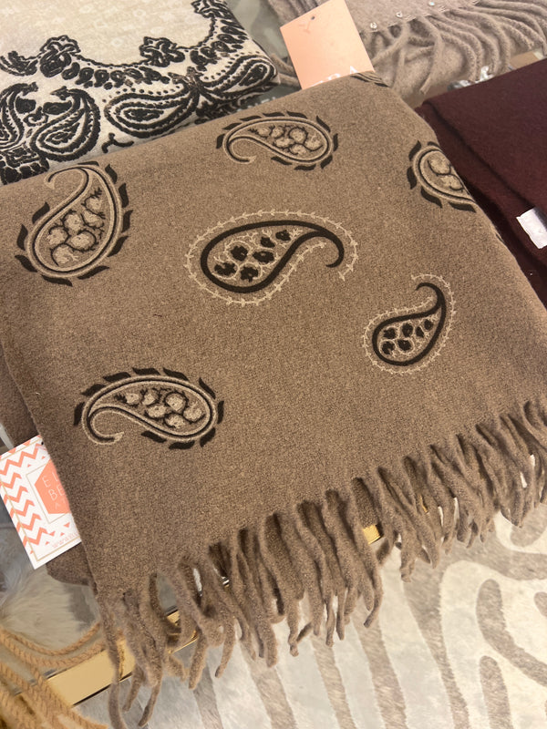 PAISLEY TAUPE SCARF