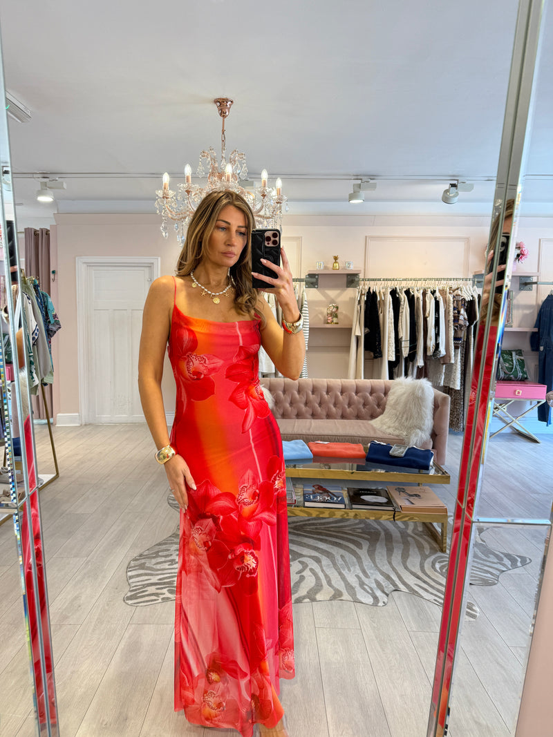 ORCHID DRESS CORAL