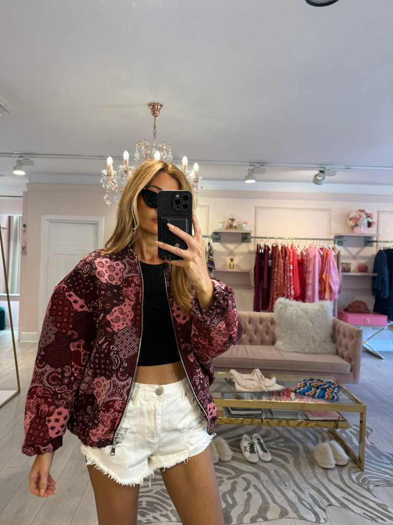 PALOMA PAISLEY BOMBER JACKET