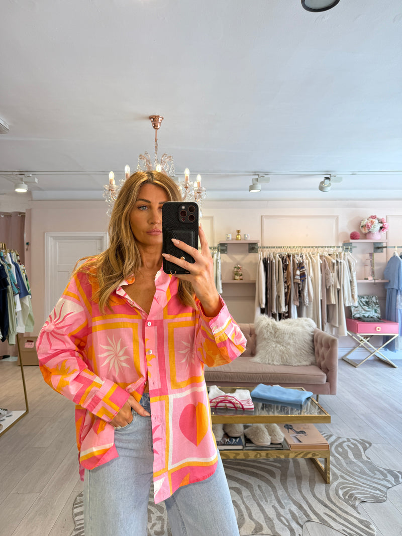 CARMEL SUN PINK PRINTED SHIRT