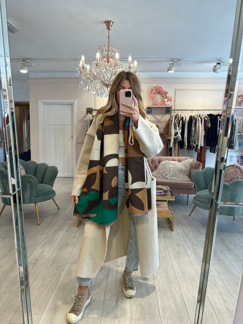 LOUIS WINTER SCARF BEIGE/BROWN